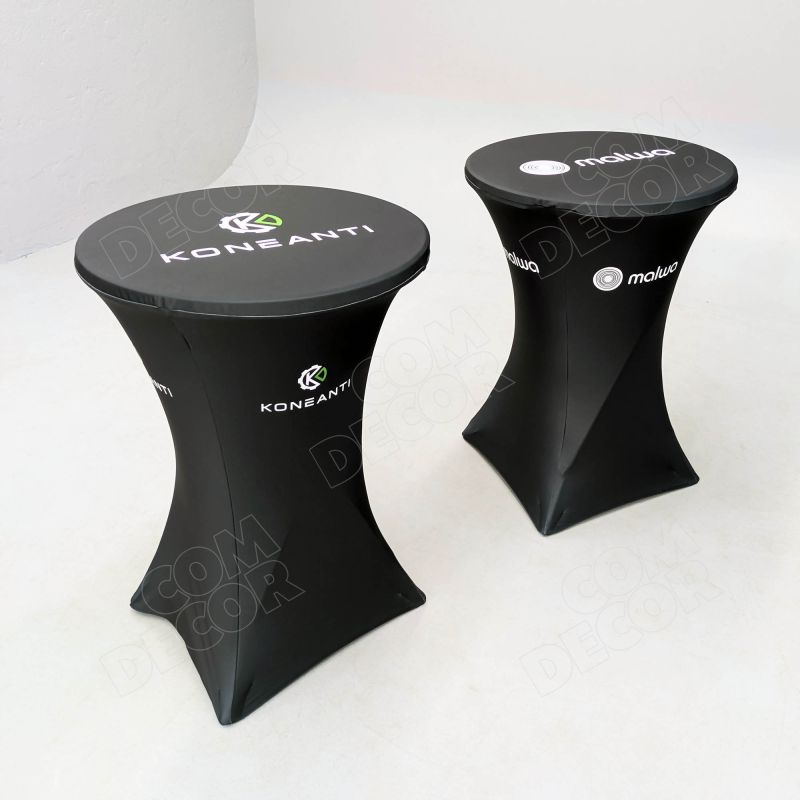 Cocktail-pöydät painetulla logolla