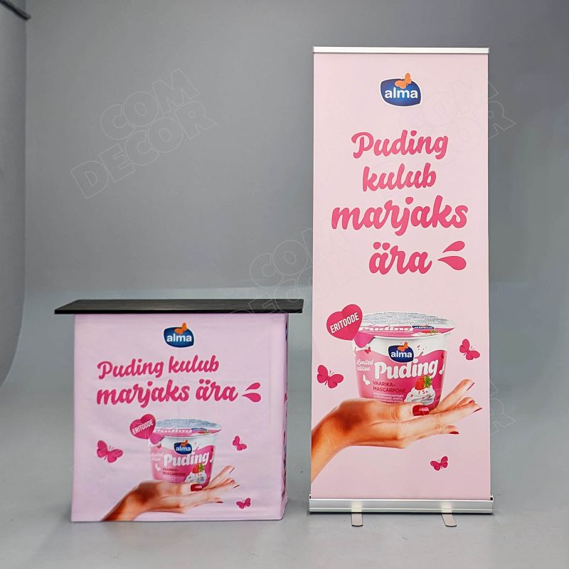 Messupöytä / messutiski ja roll-up