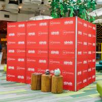 Reusable exhibition booth and accessories Photo Arno Mikkor
