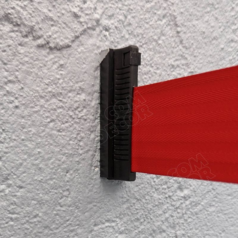 Barrier belt wall mount
