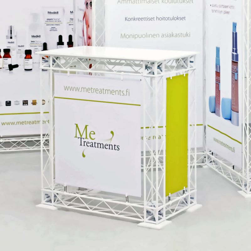 Counter for trade fairs and exhibitions
