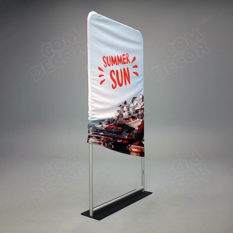 Fabric-covered retail banner