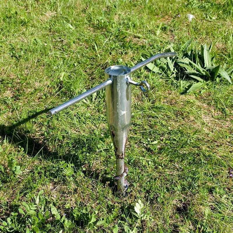 Flag mast in the ground