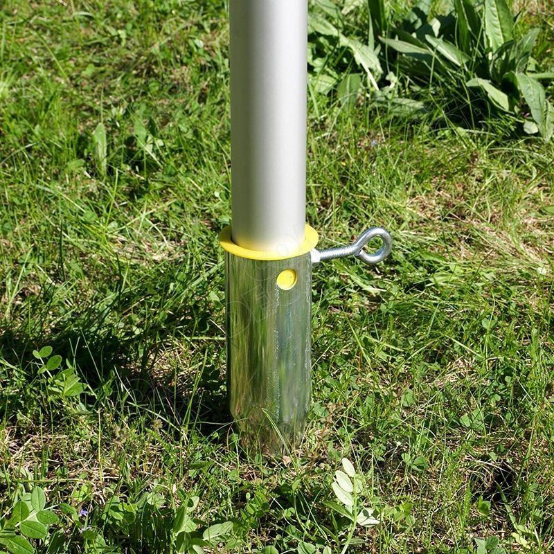 Flag mast in the ground