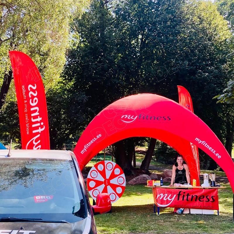 Inflatable tent at the outrdoor sport event