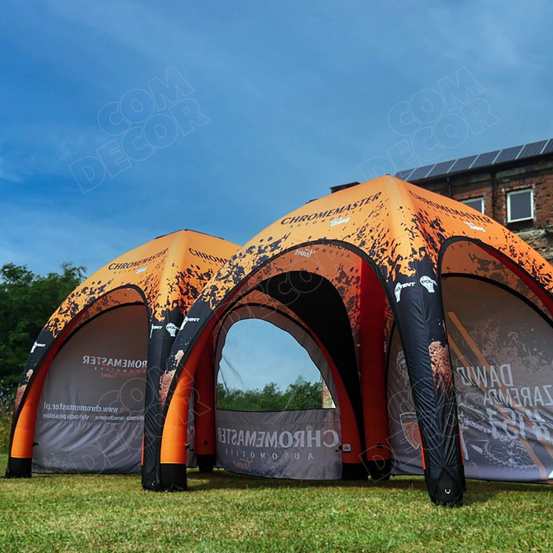 Inflatable tents at the event