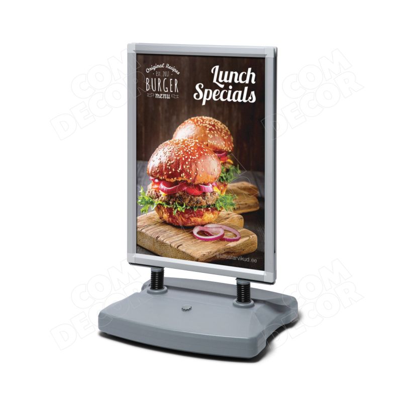 Outdoor advertising: pavement sign / a-stand