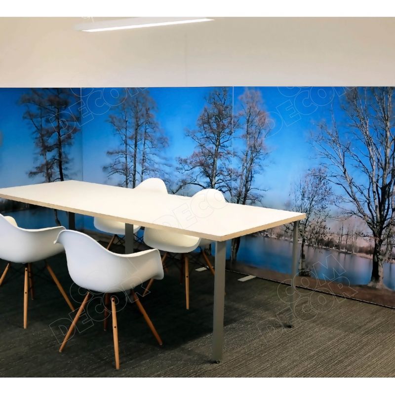 Partition wall / office screen with photo