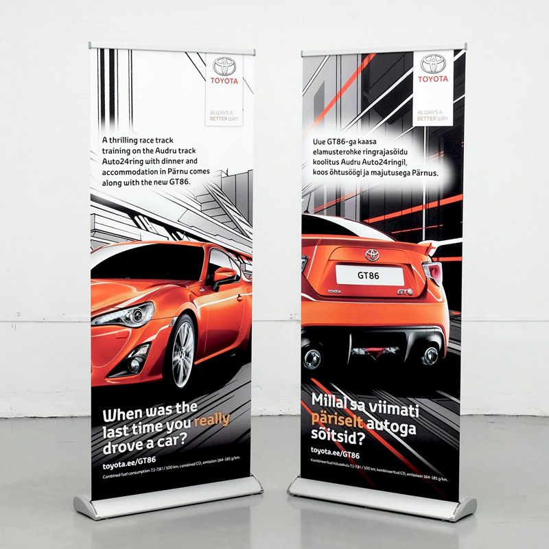 Quick roll retractable banner