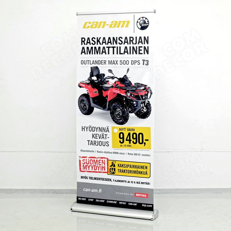 Quick roll retractable banner