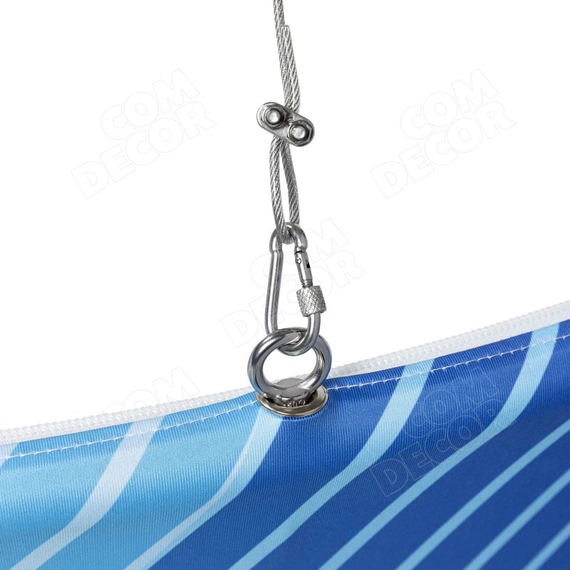 Suspension hook for suspended advertising displays